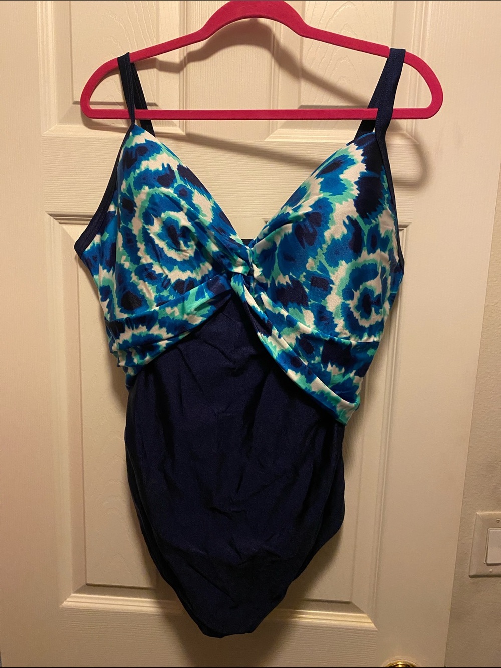 Magisculpt Blue Teal Patterned One-Piece Swimsuit